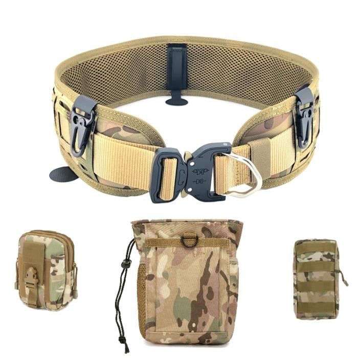 Ceinture tactique Molle, équipement militaire de combat de guerre, ceinture  en Nylon réglable, ceinture de l' - Cdiscount Sport