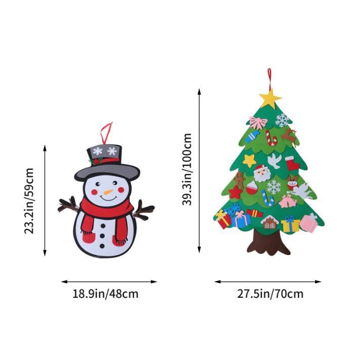 Noël floqué poupée décoration bonhomme de neige wapiti ours polaire  écureuil arbre arbre de Noël arbre de Noël ornement statue décoration de  bureau