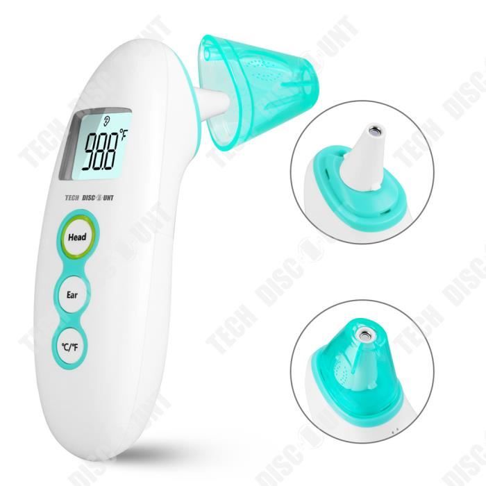 Thermomètre Infrarouge Béaba Thermospeed - Sans Contact, Frontal, Auriculaire, Avec Code Couleur Et Mémoire