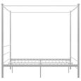 Cadre de lit à baldaquin - Simplicity MODE - Blanc Métal - 160x200 cm - TOP VENTES-2
