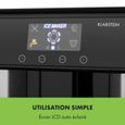 Klarstein Eiszeit Machine à glaçons 15kg - 24h - 3 tailles de cubes - réservoir 3L - écran tactile & affichage LED - inox argent-2