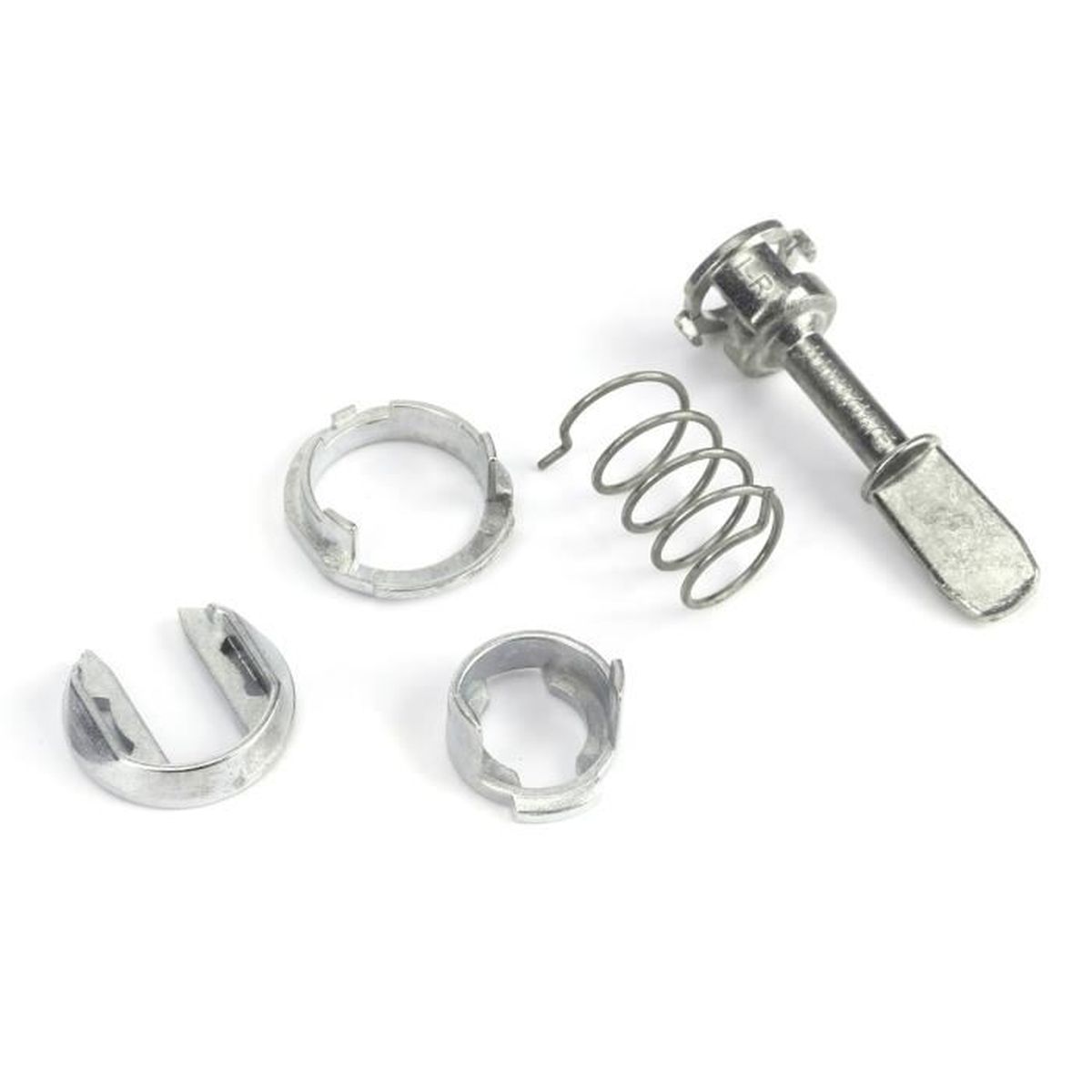 X AUTOHAUX Barillet Serrure Porte Voiture Métal Couleur Argent Kit Réparation 