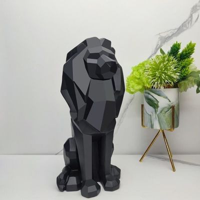 Statue deco,Tête de Lion en papier 3D,Sculpture d'animal,artisanat