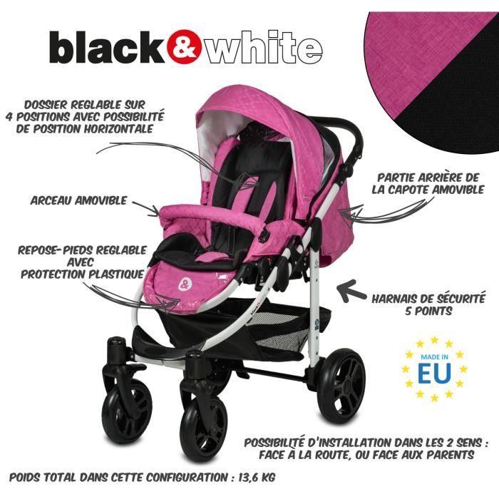 Poussette fushia discount
