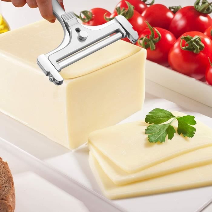 Trancheuse à fromage réglable - Acier inoxydable - Trancheuse à fromage  avec fil 