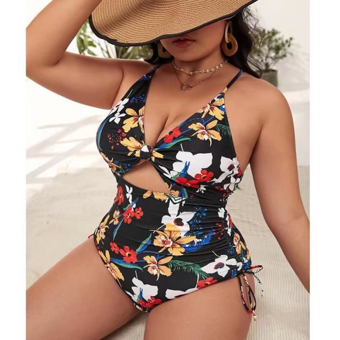 Femme Maillot de Bain Une Piece Wrap Dos Nu Croise Amincissante Slim Ventre Plat Haut Taille Monokini Push Up Maillot de Bain 001 Bleu de prusse Cdiscount Pret a Porter