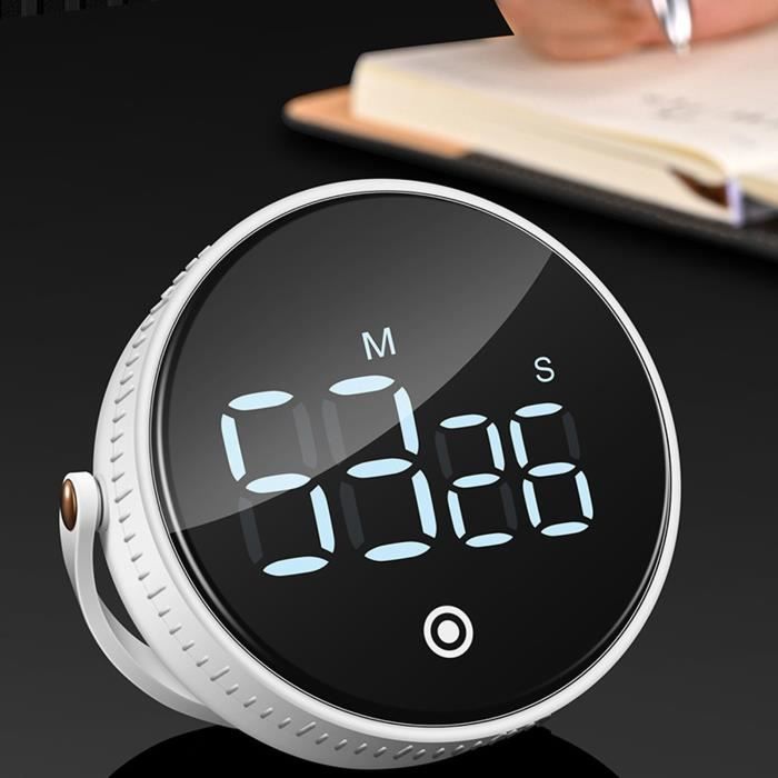 Mini minuterie de Salle de Sport, Horloge d'entraînement avec Batterie Rechargeable et Aimant intégré, minuterie d'intervalle Portable, chronomètre Compte à rebours pour la Maison, la Salle de