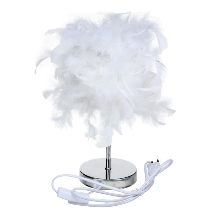 96LEDs créatif plume lampe de Table abat-jour 40CM bricolage