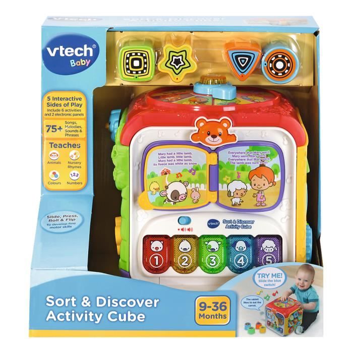 Cube Occupé éducatif – Jouet De Voyage Sensoriel 20x19,5 Cm, ABS, Démontable, Dès 6 Mois