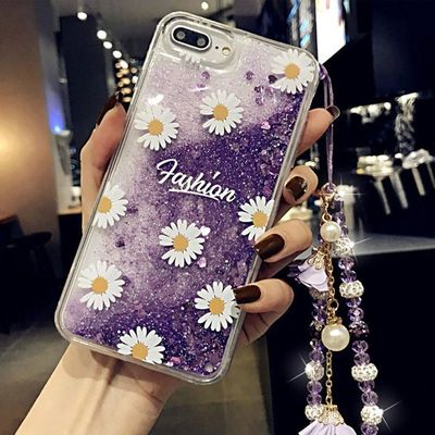 Chaîne Anti-perte Pour Téléphone Portable - Dragonne Perles Violet, Courte Et Légère