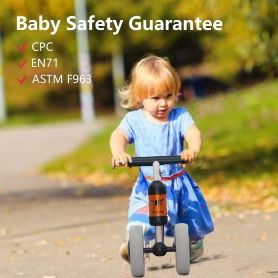 Draisienne Bebe A Partir 18 Mois Velo Sans Pedales Baby Walker Jouets Ergonomique Confortable Selle Orange Achat Vente Draisienne Cdiscount