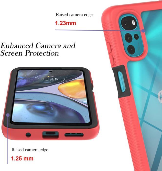 MAOGE Cover Per Motorola Moto G22 / Moto E32 - Custodia Ultrasottile TPU A Gradiente Bianco - Paraurti Antiurto