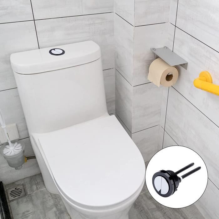 Bouton Poussoir Chasse D eau Toilettes Ouverture 4857mm Noir Double Standard Boutons Poussoirs