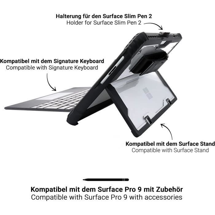 Avizar Housse pour Microsoft Surface Pro 9 Clapet Support Stand