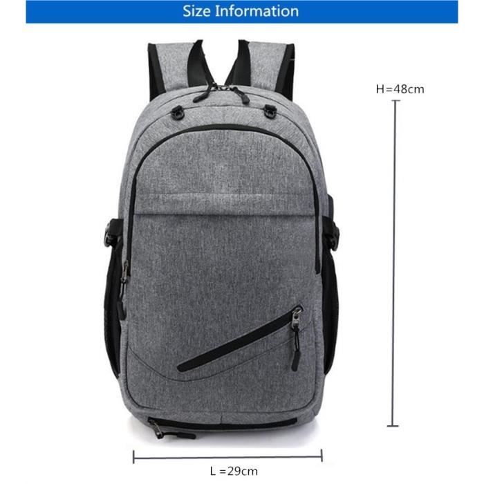 Le noir FengDong school bags for boys student school backpack men travel bags rucksack male waterproof lapt Cdiscount Bagagerie Maroquinerie