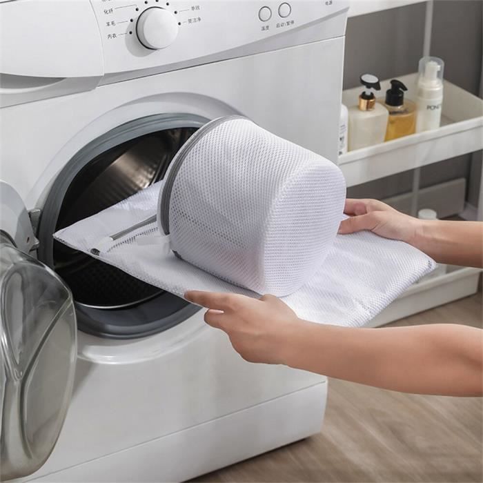 Sac à linge en maille polyester pour machine à laver, panier à linge en  filet grossier, sac de soutien-gorge