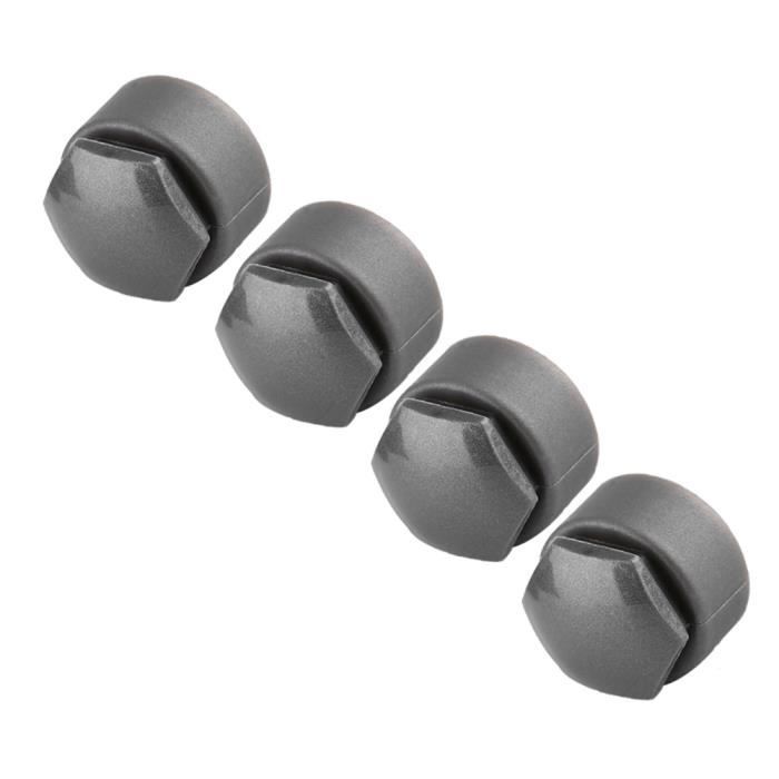 20 Cache-Écrous 17mm Argent - Nylon PA66 - Anti-Vol - Compatible Audi & Autres - Avec Outil De Retrait