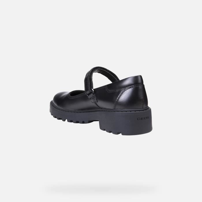 Ballerines Geox JR CASEY Fille Cuir Noir Confortables et respirantes Noir Cdiscount Chaussures