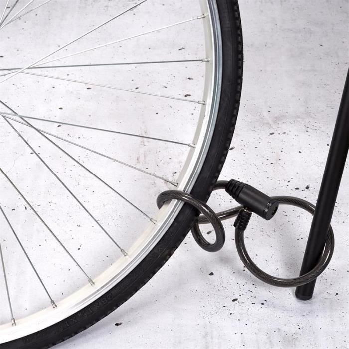 Paris Prix - Antivol Câble Pour Vélo clés 85cm Noir à Prix Carrefour