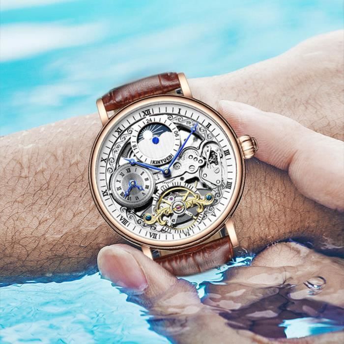 Montre homme m canique multifonction sport afficher la phase de