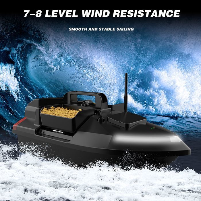 LED Pêche Nuit SUBKUDY Bateau Amorçeur Télécommandé 500m - Pour Pêche De Jour Et De Nuit Bateau