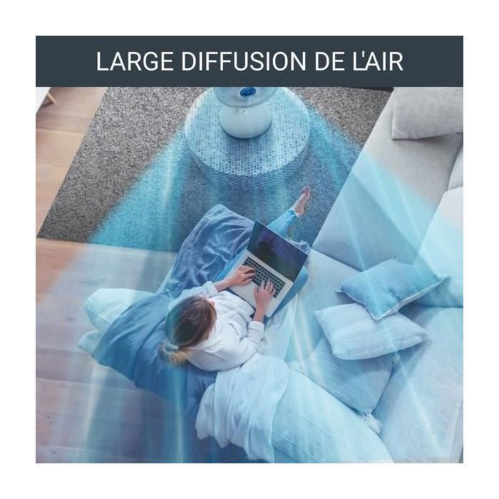 💨 Ventilateur De Table Rowenta – Silencieux, éco-efficace, 4 Vitesses – Blanc