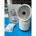 Mini climatiseur portable : Ventilateur USB + humidificateur + veilleuse - 4 vitesses - Rechargeable Type-C - Bureau & voyage