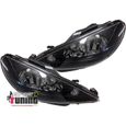 PHARES TUNING NOIRS PEUGEOT 206 PRISE H7 (03732)-0