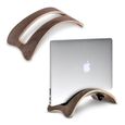 kalibri stand pied élégant en bois pour ordinateur portable tablette en marron foncé pour Apple MacBook Air 13''/Pro Retina 13''/...-0