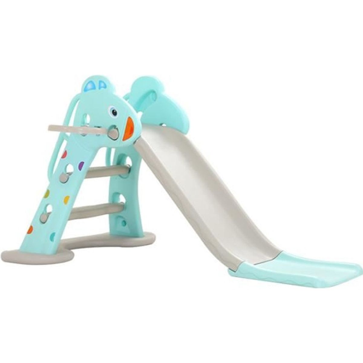 toboggan 2 en 1 pour enfant avec cadre boule pour exterieur et interieur bleu cdiscount jeux jouets