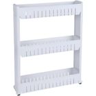 BRAND Resserre de cuisine ou rangement salle de bain 3 Tablettes Polypropylène Blanc - 54 x 71 x 12 cm