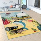 PHC Tapis Pour Enfant Poisson-Clown Turquoise Chambre d'enfant Tapis Motif Turquoise [80x150 cm]