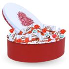 PRO DISTRI Assortiment de 60 chocolats KINDER dans une boîte ovale 'Je t'aime' | Idéal à offrir pour la Fête des Mères