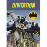 8 Cartes d'invitation Batman - Coloré
