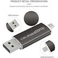 Clés USB - Colourstone - Micro USB 2.0 32GB - Plug and Play - Double fonction - Pratique