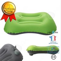 CONFO® Oreiller gonflable de type push soutien lombaire TPU loisirs oreiller de pause déjeuner Oreiller portable camping oreiller co