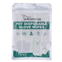 FUROKOY Lingettes pour gants de toilettage pour animaux de compagnie Lingettes de toilettage pour animaux de compagnie, lavage