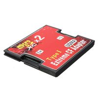 Adaptateur 2 Cartes MicroSD MicroSDHC MicroSDXC MicroSD 3.0 vers Compact Flash CF I - Capacité 128 GB
