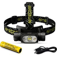 Nitecore HC65 V2 Lampe Frontale Rechargeable Puissante USB C LED 1750 Lumens (Lumiere Rouge, Blanc et High CRI) IP68 Impermea