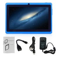 Tablette 7 Pouces Écran HD Tablette PC Android Quad-core 512 Mo + 4 Go 2,0MP Caméra Support Carte TF, Bleu