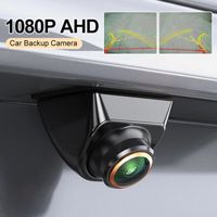 Caméra de recul/vue avant/latérale pour voiture avec ligne directrice AHD 1080P caméra arrière inversée objectif réglable à 170 ° 