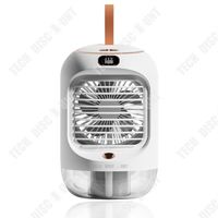 TD® Petit refroidisseur d'air Ventilateur d'humidification Lampe d'ambiance à lumière chaude Ventilateur d'humidification