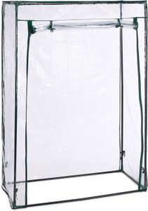 SERRE DE JARDINAGE transparent Serre de Jardin ou Balcon, Acier et bache en PVC, H x L x P : 150 x 100 x 50 cm, Transparent
