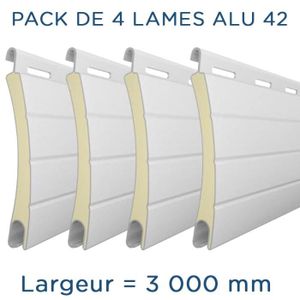 ACCESSOIRE DE VOLET Pack 4 lames - 3000mm - Aluminium 42 - Blanc