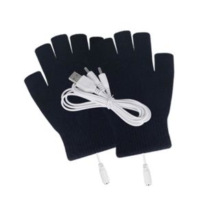 Tabpole Gants Chauffants Usb pour Femmes Et Hommes Gants de Sport Chauds Chauffants /Électriques Dhiver Mitaines Gants Complets Et Demi-Mains pour Ordinateur Portable