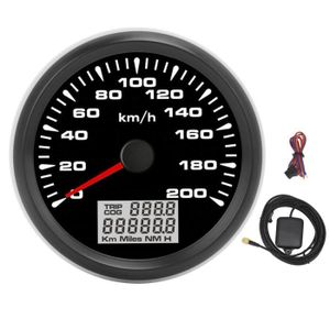 Compteur de vitesse GPS universel pour voiture, yacht et moto, 0-150mph,  160mph, distance totale ata réglable, rétroéclairage rouge et jaune, 9-32V,  85mm - AliExpress