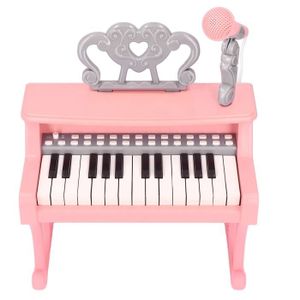 CLAVIER MUSICAL Drfeify Piano Enfant 25 Touches Rose Mini Clavier 
