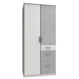 Armoire 2 Portes 3 Tiroirs Achat Vente Pas Cher