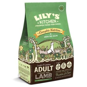CROQUETTES Lily's Kitchen - Croquettes Sans Céréales À L’Agneau Nourri À L’Herbe, Pour Chiens Adultes - 1Kg