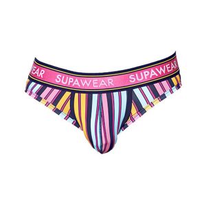 CULOTTE - SLIP Supawear - Sous-vêtement Hommes - Slips Homme - Sprint Brief Stripes - Rose